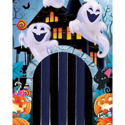 Rideau de porte Halloween Fantômes 2.45m