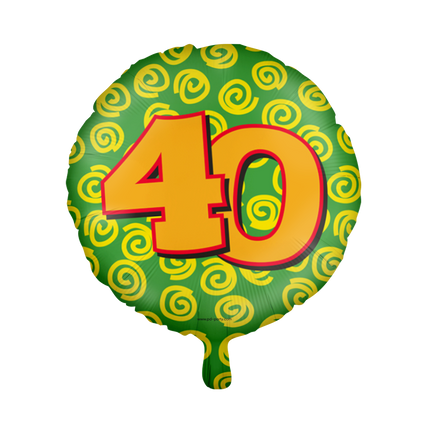 Ballon à l'hélium 40 ans coloré vide 46cm