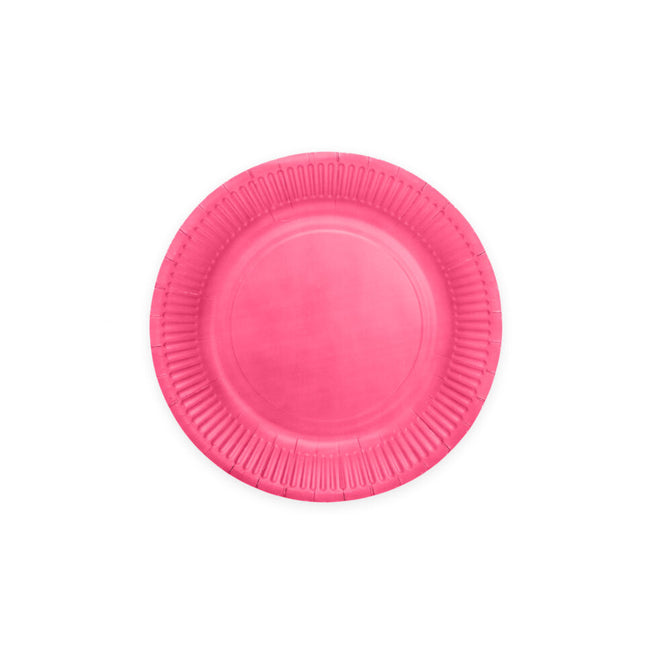 Assiettes Fuchsia en papier 23cm 16pcs