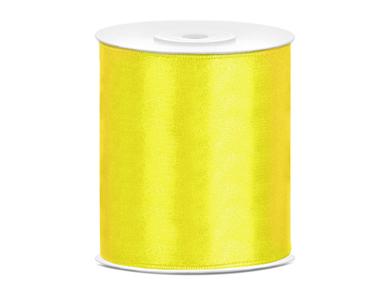 Ruban Satin Jaune 100mm 25m