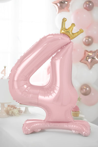 Ballon de baudruche Figure 4 Rose Clair Standard Vide 84cm