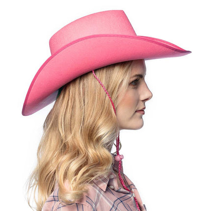 Chapeau de cow-boy rose