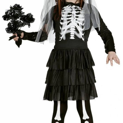 Costume d'Halloween Robe d'enfant Squelette