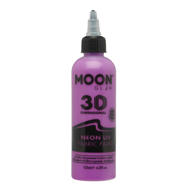 Moon Glow Neon UV Fabric Paint 125ml Intense Purple 125ml