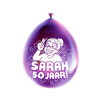 Sarah Ballons 50 ans 30cm 8pcs