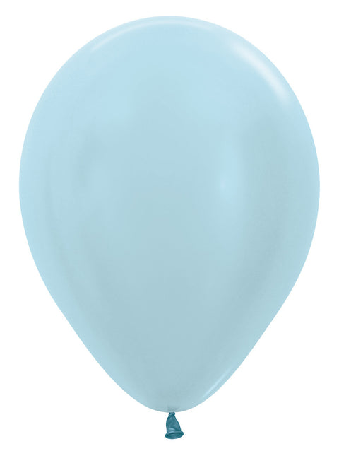 Ballons de baudruche bleu perle 30cm 12pcs