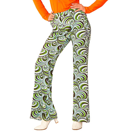 Pantalon Disco 70S Vert Dames