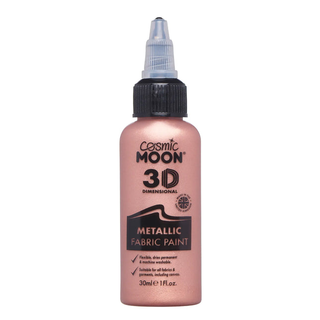 Cosmic Moon Peinture Métallique pour Tissus Rose Gold 30ml