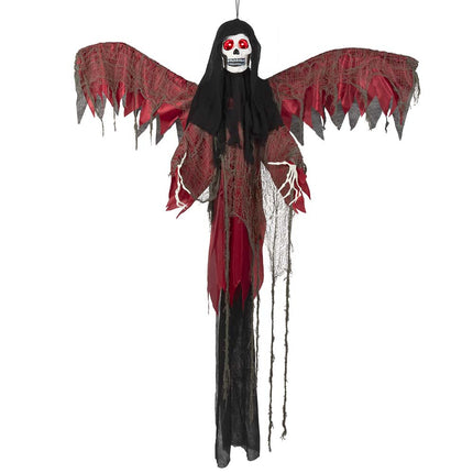 Halloween Squelette volant Rouge 198cm