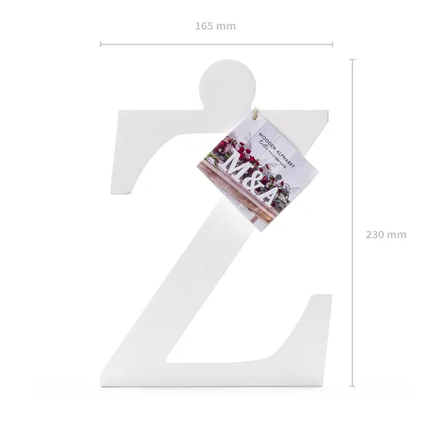 Lettre blanche Z Bois 23cm