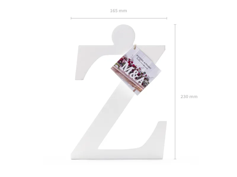 Lettre blanche Z Bois 23cm