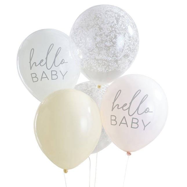 Ballons de douche de bébé Hello Baby 5pcs