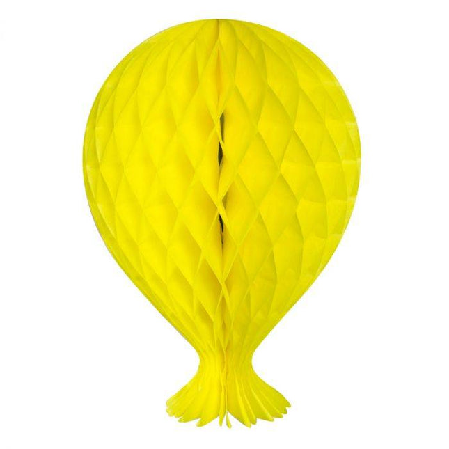 Ballon nid d'abeille jaune 37cm