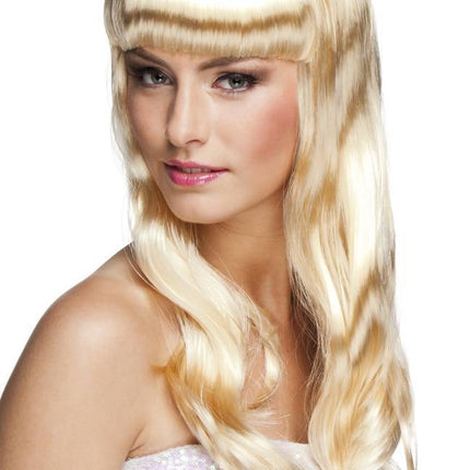 Perruque cheveux longs blonds