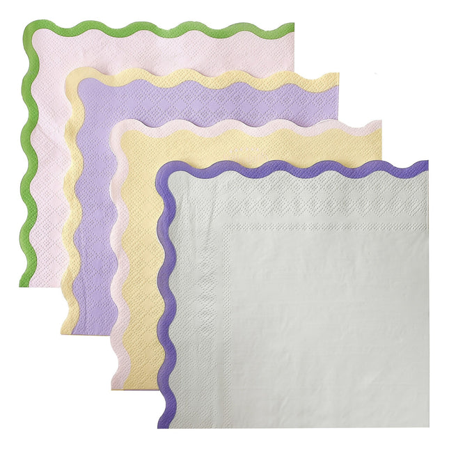 Serviettes de table colorées 33cm 16pcs