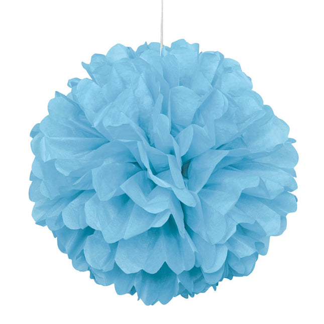 Pompon Bleu clair 40cm