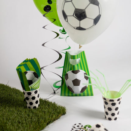 Ballons de football verts 30cm 8pcs