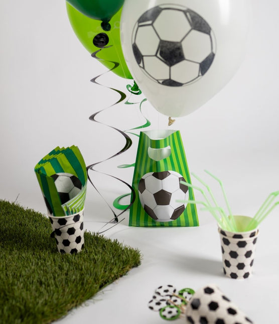 Ballons de football verts 30cm 8pcs