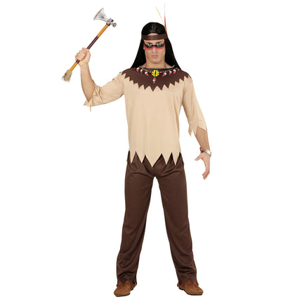 Costume indien Marron Beige Hommes 3 pièces