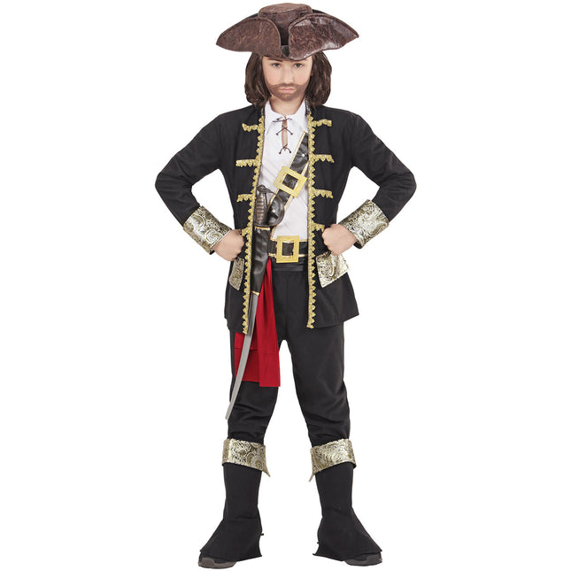 Costume de pirate Noir Or Garçon