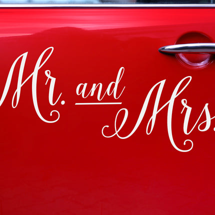 Autocollant de mariage Mr, et Mrs, 3pcs.