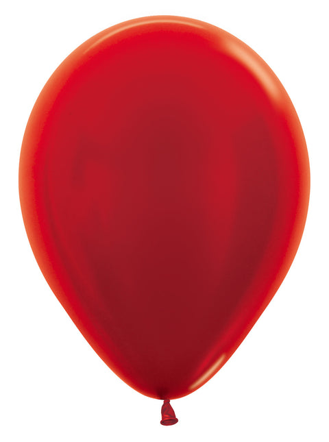 Ballons de baudruche rouge métallisé 30cm 12pcs