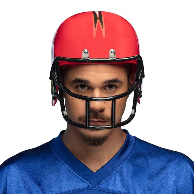 Casque de football américain rouge