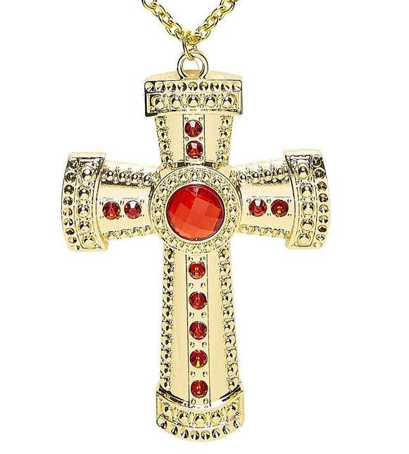 Collier Croix avec pierre précieuse