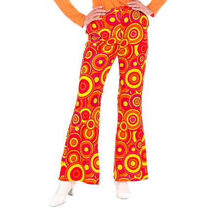 Pantalon Disco 70S Orange Ladies Bubbles