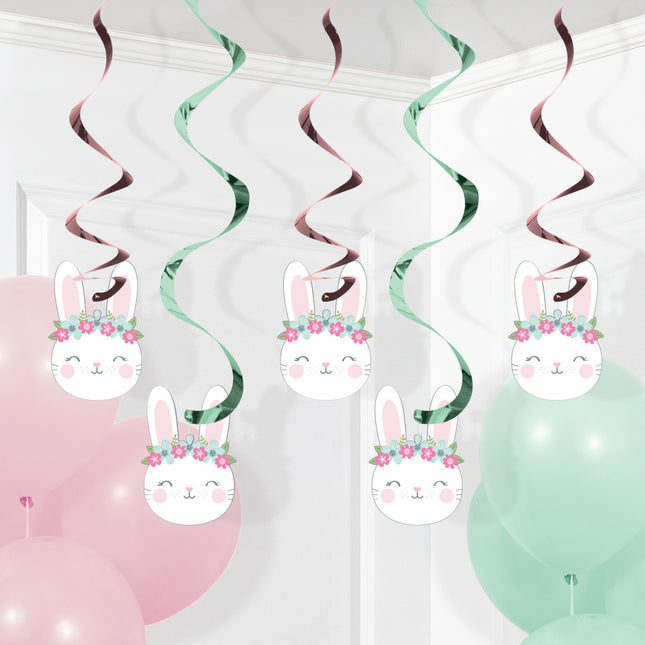 Décoration suspendue Lapin 5pcs