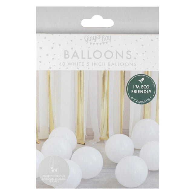 Ballons blancs 13cm 40pcs