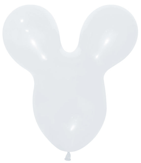 Ballons Tête de Souris Blanc 25pcs