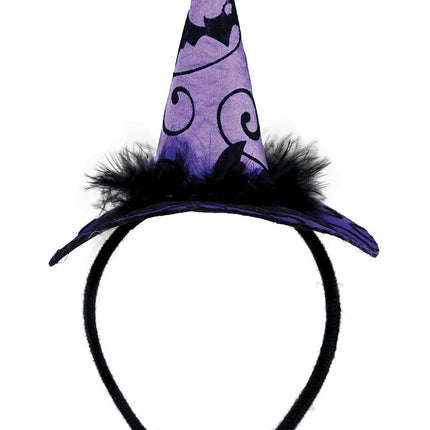 Bandeau d'Halloween violet Chapeau de sorcière