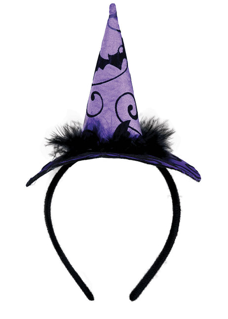 Bandeau d'Halloween violet Chapeau de sorcière