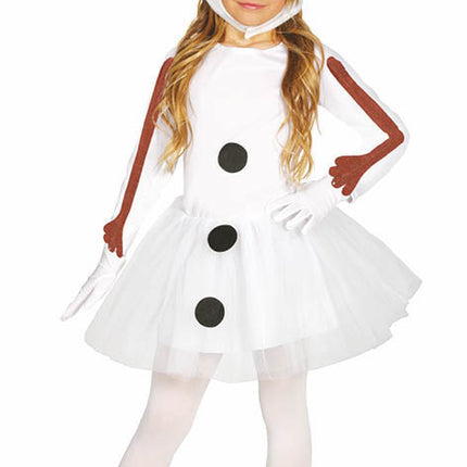 Robe bonhomme de neige fille