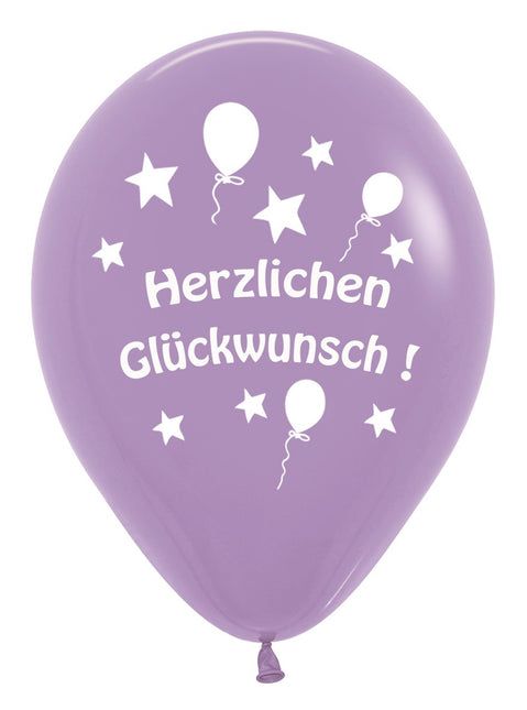 Ballons Herzlichen Gluckwunsch Mix 30cm 12pcs