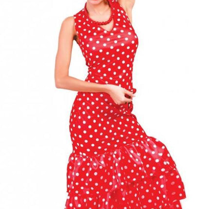 Robe espagnole flamenco rouge