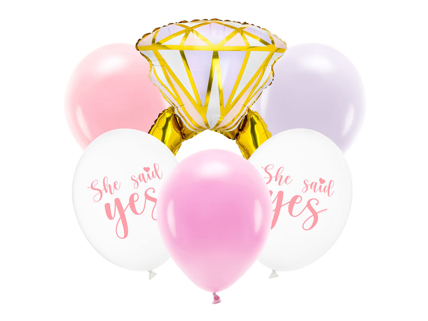 Jeu de ballons She Said Yes 6pcs