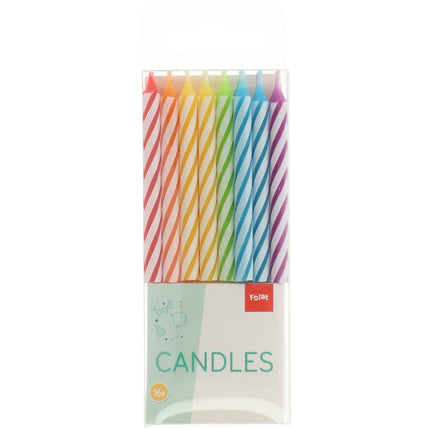 Bougies Rainbow Twist 6cm 10 pièces