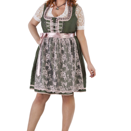 Blanc Vert Robe Dirndl Oktoberfest Ladies 2 Pieces