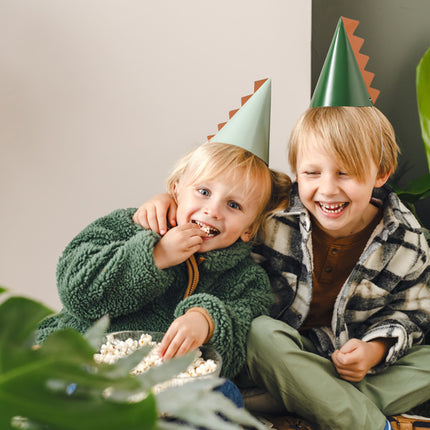 Chapeaux de fête pour dinosaures 6 pièces