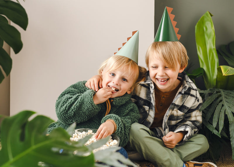 Chapeaux de fête pour dinosaures 6 pièces