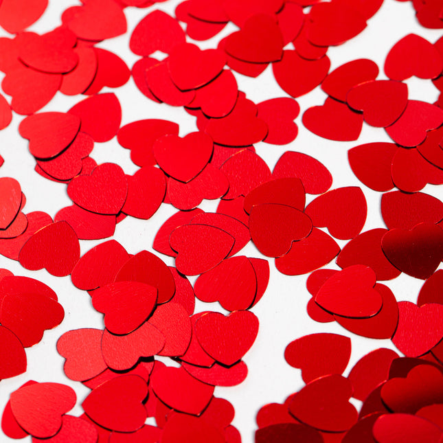 Confetti de table Coeurs rouges