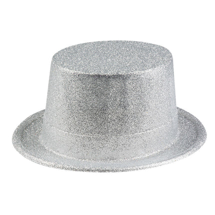 Chapeau argenté pailleté 29cm