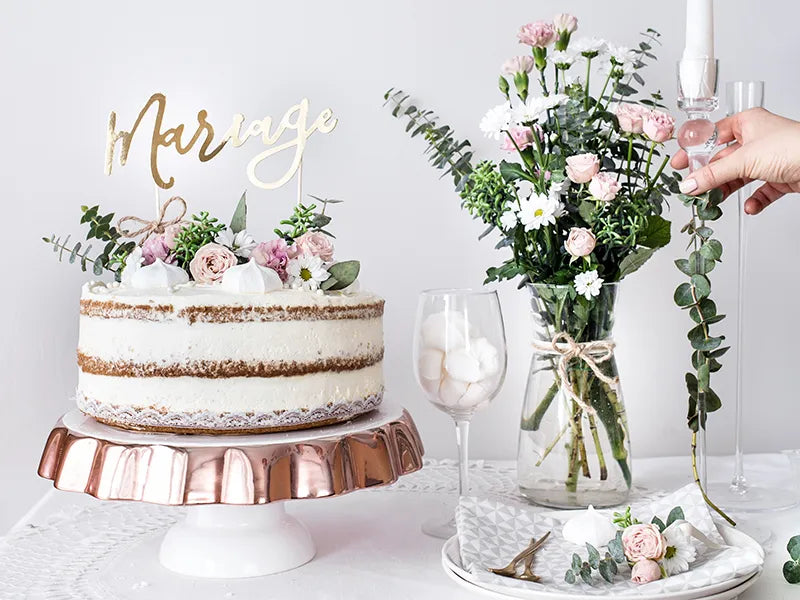 Décor de gâteau de mariage Mariage 22.5cm