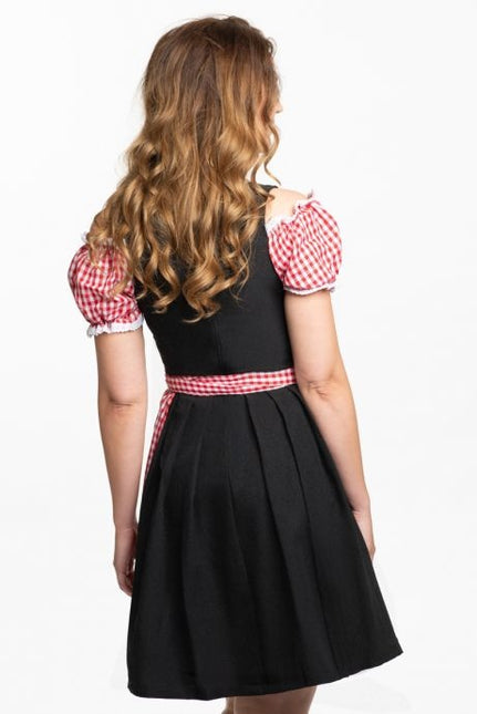 Robe Dirndl Oktoberfest à carreaux rouge