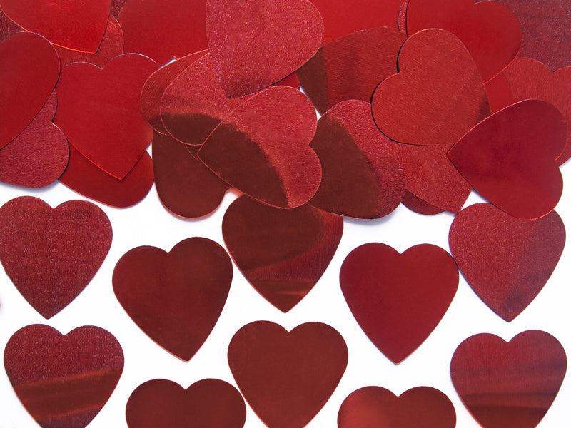 Confetti Hearts Rouge 25mm