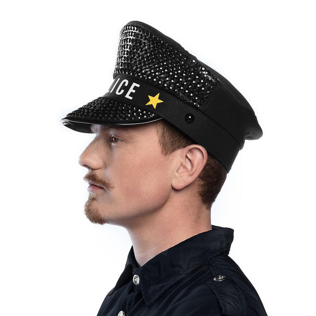 Casquette noire Police