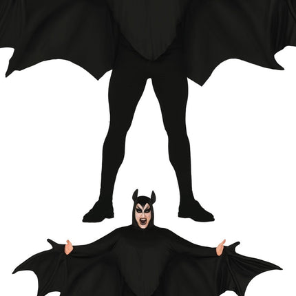 Costume d'Halloween chauve-souris avec ailes L