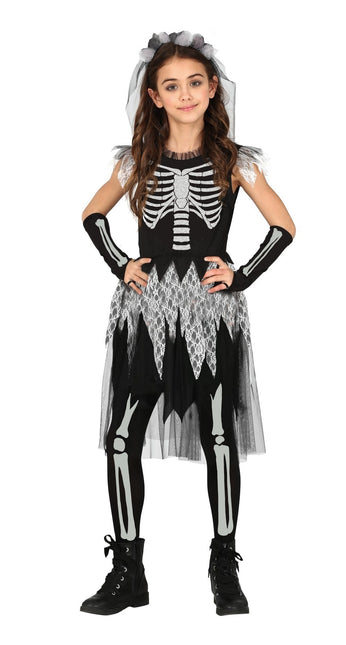 Costume d'Halloween Squelette Fille